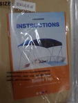 King Bird 61-66" 3 Bow Bimini Top Boat Canopy Cover Beige Shade New. Price: $110.00.
