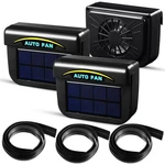 Tujoe 3 Pcs Solar Powered Car Ventilator Vehicle Exhaust Fan Window Black New. Price: $45.44.