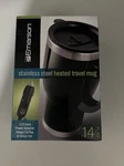 Emerson Stainless Steel Heated Travel Mug 14 Oz 12V Auto Power Adapter 1623641 New. Price: $18.00.