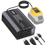 300W Portable Power Inverter For Dewalt 20V Batteries Outdoor Bat... Fas New. Price: $40.99.