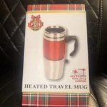New Box , Samsonico (red / Silver) 12 Insulated Heated Travel Mug. Price: $14.99.