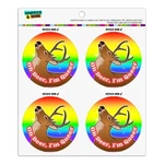 Oh Deer I'm Queer Rainbow Pride Gay Refrigerator Fridge Circle Magnet Set New. Price: $5.39.