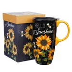 Ceramic Travel Coffee Mug With Leak-proof Lid Porcelain Latte Tea Cup 17OZ.,M... New. Price: $28.46.