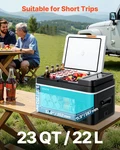 Car Refrigerator 23QT Portable Freezer 12/24V 110V App Control -4 New. Price: $214.99.