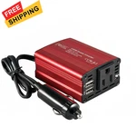 Foval 150W Car Power Inverter 12V Dc To 110V Ac Converter Vehicle Classic Red New. Price: $36.67.