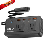 Car Power Inverter - Ysolx Dual Dc 12V To 110V Outlet 300W, Black New. Price: $36.37.