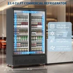 Garvee 13.4 Cu.ft. Dual-door Air Cooling Refrigerator, 2-10 C, Eco-friendly New. Price: $1879.99.