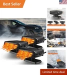 Elegant 150W Car Heater With Plug-in Design Safe & Fast Windshield Defroster New. Price: $62.99.
