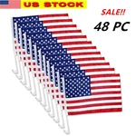 48 Pack Lot 12X17 Usa Flags Window Clip On Fan Banners Cars Seller New. Price: $49.99.