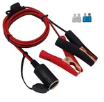 Cuzec 12V/ 24V Extension Cord Plug Socket With Battery Clamp 4.9FT 1.5M 16 Awg New. Price: $14.49.