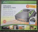 Travel Time Ceramic Heater & Fan 12V 230W Compatible In Almost Any Vehicle Open. Price: $49.95.
