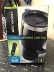 Emerson Stainless Steel Heated Travel Mug Open. Price: $14.98.