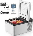 Vevor C9 12V Car Mini Refrigerator - Gray Open. Price: $80.00.