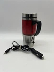 Heated Travel Mug 15 Oz Stainless Steel With 12V Dc Adapter For Auto Used. Price: $11.79.